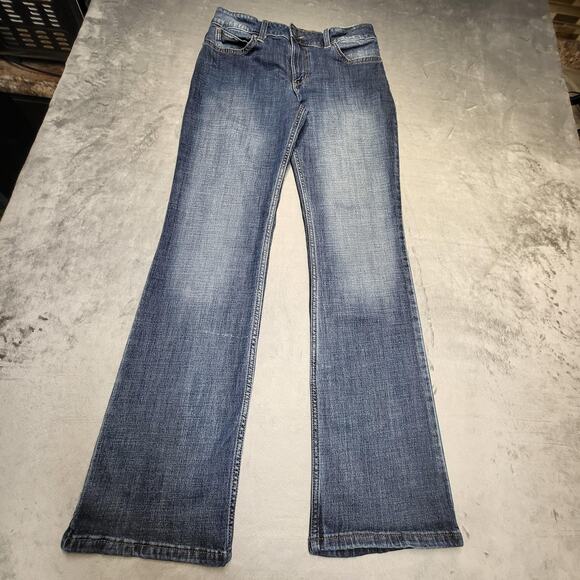 Wrangler Jeans Womens 9x34 Blue Boot Cut Stretch Denim Five Pocket 1009MWZAH - Picture 1 of 10